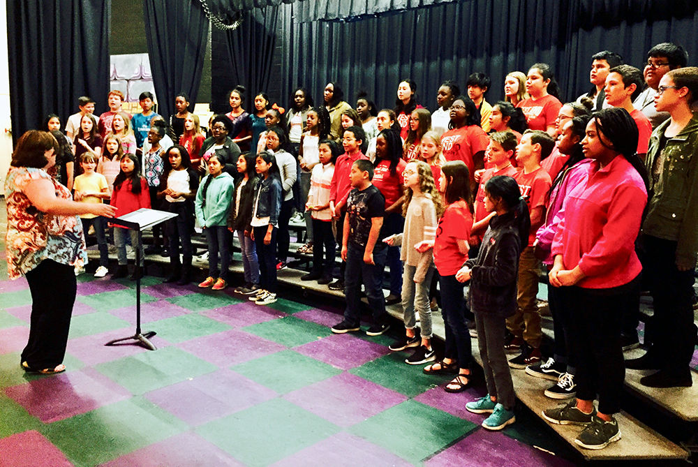 Raising their voices to the sky - Rome Honor Chorus